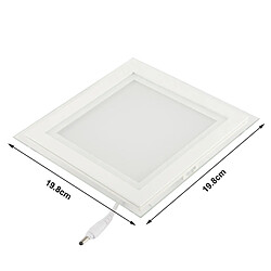 Avis Wewoo Dalle LED Lumière carrée blanche de 18W LED, flux lumineux: 1480lm, taille: 19.8cm x 19.8cm x 3.5cm