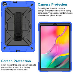 Acheter Wewoo Housse Coque Pour Galaxy Tab A 10.1 2019 T510 couleur de contraste silicone + PC Combinaison avec support bleu foncé + noir