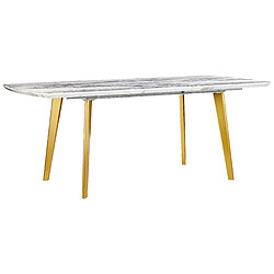 Beliani Table de repas Mosby - Effet marbre