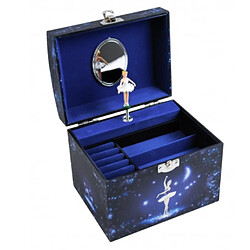 Trousselier Grande Boite à Bijoux Musicale Danseuse Etoile -Vanity Case Bleu Nuit