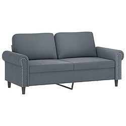 Acheter Maison Chic Canapé 2 places avec oreillers,Sofa de Salon,Canapé droit gris foncé 140 cm velours -GKD369762