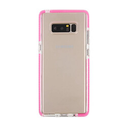 Wewoo Coque Transparent et Magenta pour Samsung Galaxy Note 8 Dropproof TPU Housse de protection arrière