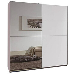 Inside 75 Dressing portes coulissantes CLAPTON 135 cm blanc / miroir