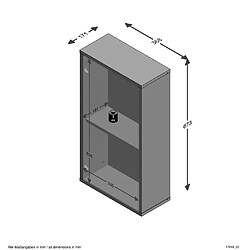 FMD Armoire de salle de bains murale 36,8x17,1x67,3 cm blanc pas cher