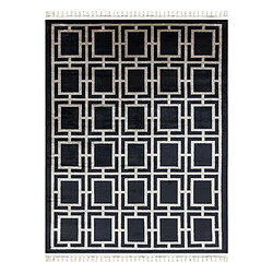 Avis RUGSX Tapis AMOUR 53078B noir - Géométrique, lignes moderne, élégant 78x300 cm