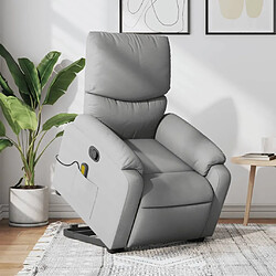 Maison Chic Fauteuil Relax pour salon, Fauteuil de massage inclinable Gris clair Tissu -GKD45911