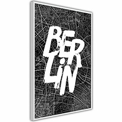 Paris Prix Affiche Murale Encadrée Negative Berlin 20 x 30 cm Blanc