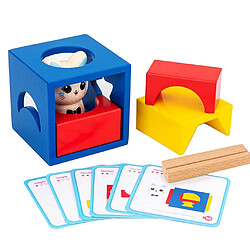 En bois Chat Aventure Jeu Casse-tête Jouets de Nidification Correspondant Jeu Building Blocks