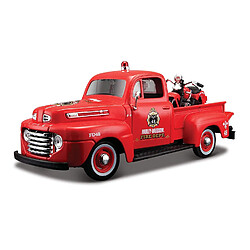 Maisto - 2043058 - Maquette De Voiture - Ford F-1 Pickup '48 + El Knucklehead '36 - Rouge - Echelle 1/24