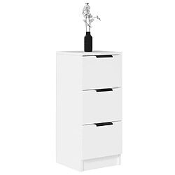 Avis vidaXL Buffet Blanc 30x30x70 cm Bois d'ingénierie