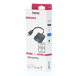 HAMA Adaptateur vidéo, fiche HDMI - port VGA, port audio, Full-HD 1080p