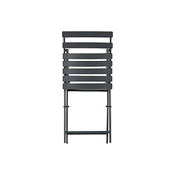 Avis Hesperide Lot de 2 chaises de jardin pliables en métal Greensboro - Graphite