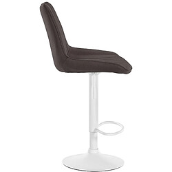 Acheter Non Tabouret de bar Toni tissu blanc