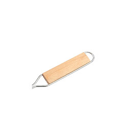 Ac-Deco Passoire en inox avec poignée en bois - l 19,5 x L 35,5 x H 8 cm