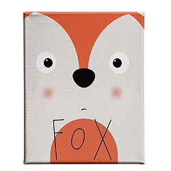 EPIKASA Impression sur Toile pour Enfants Renard, Orange, Polyester, 45x3x70 cm