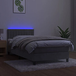 Acheter Sommier à lattes,Cadre à lattes de lit et matelas et LED pour Adulte Gris clair 80x200cm -MN42817