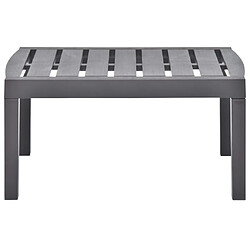 vidaXL Table de jardin Moka 78x55x38 cm Plastique