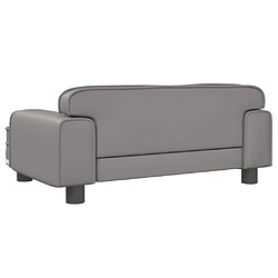 Acheter vidaXL Canapé pour enfants gris 70x45x30 cm similicuir