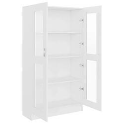 Acheter vidaXL Armoire à vitrine Blanc 82,5x30,5x150 cm Bois d'ingénierie