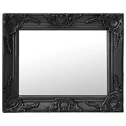 Maison Chic Miroir mural style baroque | Miroir Décoration pour Maison Salle de Bain 50x40 cm noir -GKD12692