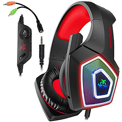 Yonis Casque Audio Gaming RGB Lumineux 3.5mm