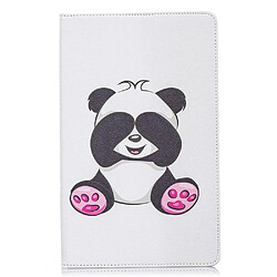 Etui en PU motif imprimé avec support adorable panda pour votre Samsung Galaxy Tab A 10.1 (2019) T510