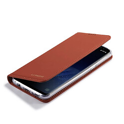 Wewoo Housse Coque Pour Galaxy S8 LC.IMEEKE LC-002 Series Skin Hand Feeling PU + TPU en cuir à rabat horizontal avec support et fente carte et portefeuille marron pas cher