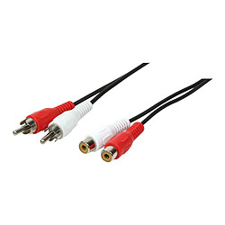 LogiLink Câble audio, 2x RCA mâle - 2x RCA femelle, 5 m ()