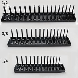 Metric Socket Tray Rack Holder Organisateur d'outils de stockage Noir