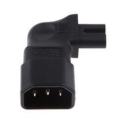 IEC 320 C14 Male à C7 Femelle Adaptateur Convertisseur Fiche Angle Droite