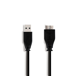 Metronic Câble USB micro B mâle /USB-A mâle USB 3.0 - 3 m - noir