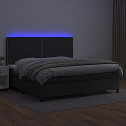 Avis vidaXL Sommier à lattes de lit avec matelas et LED Noir 200x200 cm