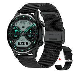 Hk8Pro Montre Intelligente Amoled Bluetooth Appel Bracelet De Commande Vocale Moniteur De Fitness Smartwatch Acier Noir