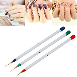 3 Stylos Gel UV Ongles en Acrylique Brosses à Ongles Peinture 3D Parsemant Dotting Nail Art Design