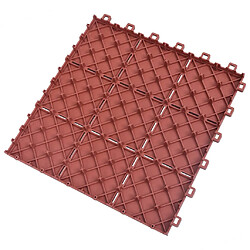 Acheter vidaXL Carreaux de terrasse 10 pcs Rouge 30,5x30,5 cm Plastique