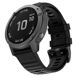 Bracelet de montre en silicone pour Garmin Fenix6X / Fenix5X / FeniX3 HR / D2 / Descent MK1 Noir