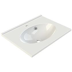 Allibert - Plan de toilette 60 cm simple vasque blanc - CUP