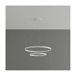 Luminaire Center Suspension LED Rio Aluminium Blanc