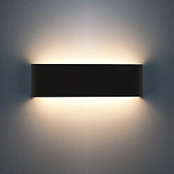 Stoex 14W Applique Murale Moderne 40CM Lampe Murale Led Applique Murale Intérieure en Aluminium Noir Blanc Chaud