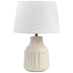 Beliani Lampe à poser en céramique beige OZAMA