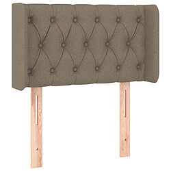 Avis Maison Chic Tête de lit scandinave à LED,meuble de chambre Taupe 83x16x78/88 cm Tissu -MN22724