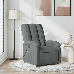 Maison Chic Fauteuil de massage inclinable,Fauteuil luxe de relaxation Gris foncé Tissu -MN59839