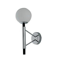 Fan Europe Applique murale Globe, Chrome, Opale, Blanc, E14