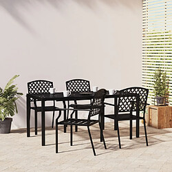 Maison Chic Ensemble de salle à manger de jardin 5 pcs,Table et chaises d'extérieur anthracite acier -GKD515306