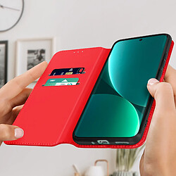 Avis Avizar Housse Xiaomi 12 Pro Clapet Portefeuille Support Vidéo rouge