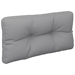 Avis vidaXL Coussin de palette gris 70x40x12 cm tissu