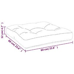 vidaXL Coussins de palette lot de 2 crème tissu pas cher