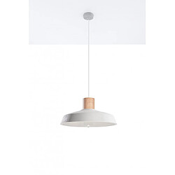 Luminaire Center Suspension AFRO ciment/bois blanc/bois naturel 1 ampoule