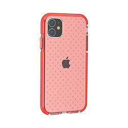 Wewoo Coque Souple Pour iPhone 11 Grille Motif Antichoc Transparent TPU Housse de protection Orange