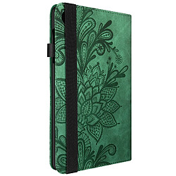 Avizar Étui Portefeuille pour Lenovo Tab M8 Gen 4 avec Motif Floral Vert